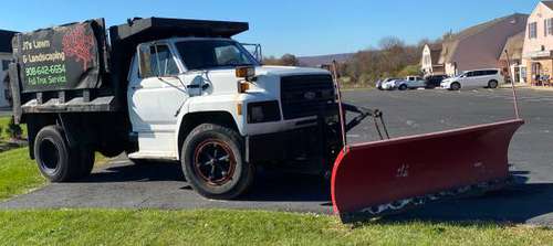 1993 Ford F-600 Dump Truck, automatic transmission, with plow! 45k -... for sale in Hillsborough, NJ