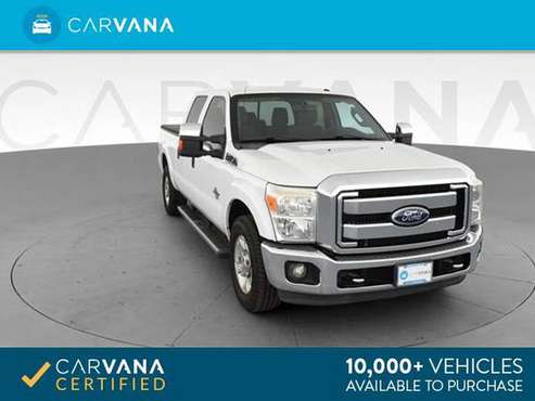 2011 Ford F250 Super Duty Crew Cab XLT Pickup 4D 6 3/4 ft pickup White for sale in Detroit, MI