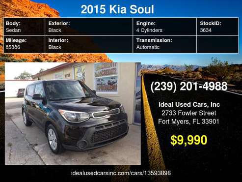 2015 Kia Soul 5dr Wgn Auto Base with Variable Intermittent Wipers -... for sale in Fort Myers, FL