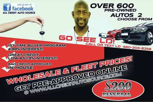 🔴Go See LD! Ova 600 AUTOS! BAD CREDIT OK! Wholesale & Fleet PRICING!... for sale in Tempe, AZ