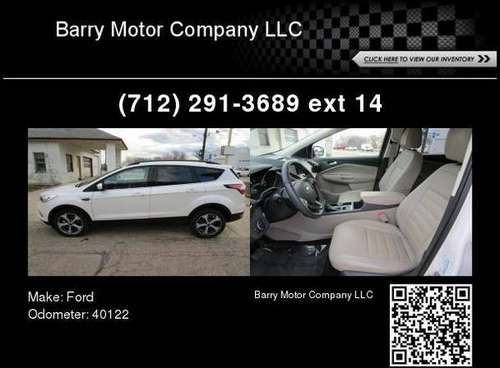 2017 Ford Escape SE IN HOUSE FINANCING! - cars & trucks - by dealer... for sale in Danbury, IA