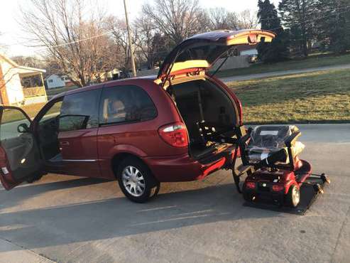 Red 2002 Chrysler Town & Country LXI W/Scooter/Lift (125,000 Miles)... for sale in Dallas Center, IA