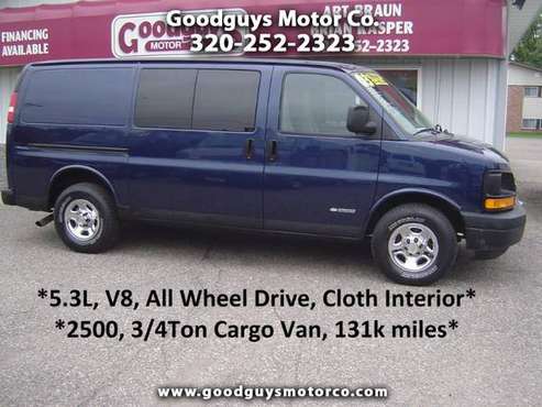 2003 Chevrolet Express Cargo Van 2500 135 WB AWD for sale in Waite Park, MN
