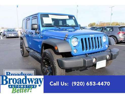 2015 Jeep Wrangler SUV Unlimited Sport - Jeep Hydro Blue for sale in Green Bay, WI