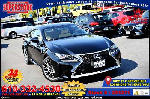 2015 LEXUS RC 350 COUPE-EZ FINANCING-LOW DOWN! - cars & trucks - by... for sale in El Cajon, CA