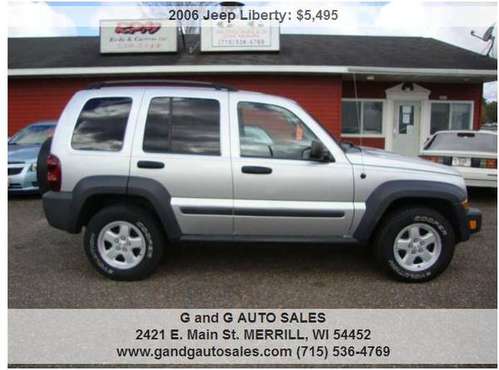2006 Jeep Liberty Sport 4dr SUV 4WD 118175 Miles for sale in Merrill, WI