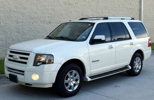 White 2007 Ford Expedition Limited 4x4 - Black Leather - H/C Seats for sale in Raleigh, NC