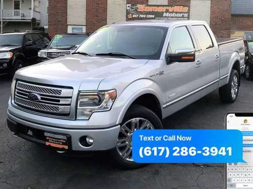 2013 Ford F-150 F150 F 150 Platinum 4x4 4dr SuperCrew Styleside 6.5... for sale in Somerville, MA