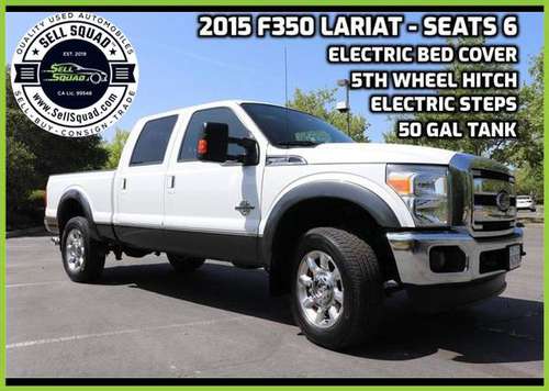 2015 FORD F350 SUPER DUTY CREW CAB LARIAT PICKUP 4D 6 3/4 FT - cars for sale in Folsom, CA