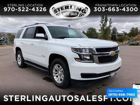 2015 Chevrolet Chevy Tahoe 4WD 4dr LT - CALL/TEXT TODAY! - cars &... for sale in Sterling, CO