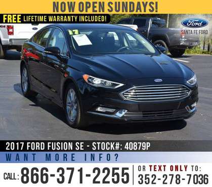 2017 FORD FUSION SE *** Ecoboost Engine, Bluetooth, SIRIUS *** -... for sale in Alachua, FL