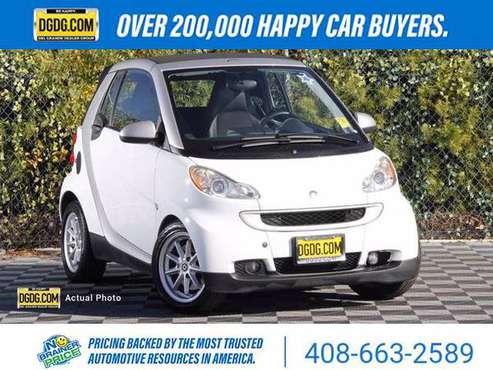 2009 smart Fortwo Convertible Crystal White - cars & trucks - by... for sale in San Jose, CA