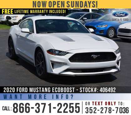 *** 2020 Ford Mustang EcoBoost *** SAVE Over $4,000 off MSRP! - cars... for sale in Alachua, GA