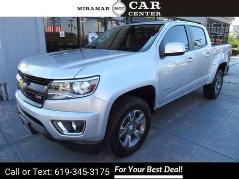 2017 Chevy Chevrolet Colorado 2WD Z71 pickup Silver Ice Metallic -... for sale in San Diego, CA