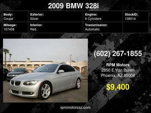 2009 BMW 328i Coupe - cars & trucks - by dealer - vehicle automotive... for sale in Phoenix, AZ