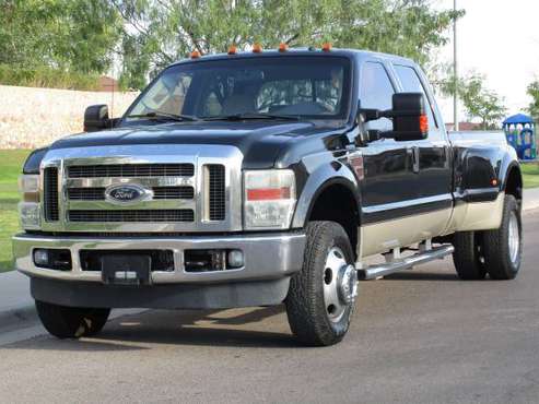 2008 FORD F350 LARIAT DIESEL CREW CAB 4X4 DUALLY W/ GOOSE NECK HITCH! for sale in El Paso, TX