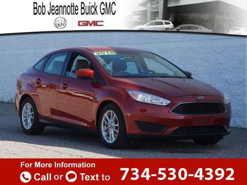 2018 Ford Focus SE sedan Red for sale in Plymouth, MI