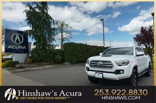 2017 Toyota Tacoma 4x4 4WD Truck Crew cab EBONY - - by for sale in Fife, WA