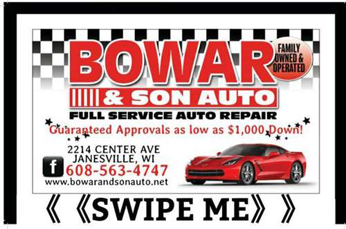 Bowar and son auto lowest weekly payments around for sale in Janesville, WI
