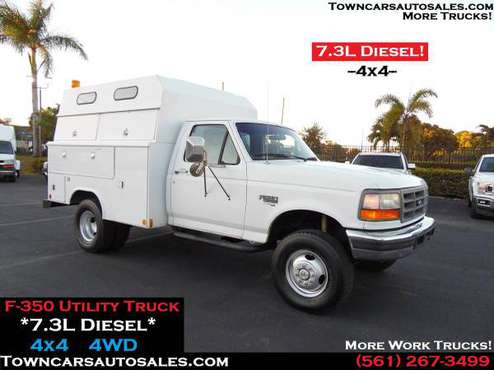 Ford F350 *7.3L DIESEL 4x4 4WD KUV Enclosed Work Utility SERVICE... for sale in south florida, FL