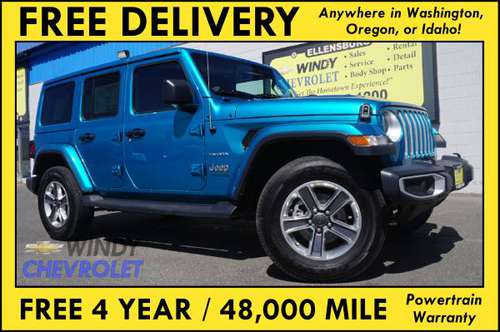 Pre-Owned 2020 Jeep Wrangler Unlimited Sahara 4 Door 4X4 LIKE for sale in Kittitas, OR
