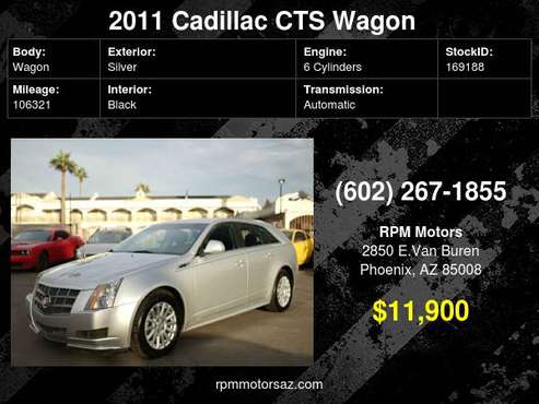 2011 Cadillac CTS Wagon AWD - cars & trucks - by dealer - vehicle... for sale in Phoenix, AZ