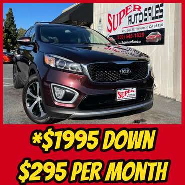 1995 Down & 295 a Month this Commodious 2016 Kia Sorento EX V6 for sale in Modesto, CA