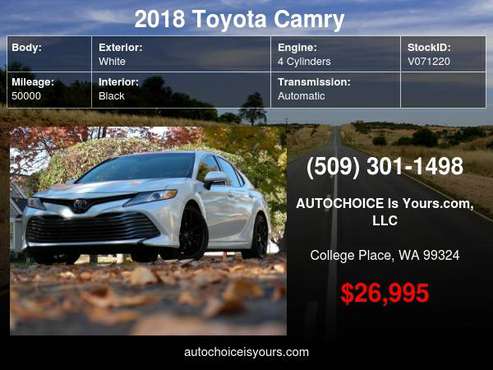 2018 Toyota Camry Hybrid XLE CVT - cars & trucks - by dealer -... for sale in College Place, OR