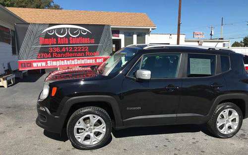 2016 Jeep Renegade Limited 4x4 4dr SUV PMTS. START @ $185/MTH (wac) for sale in Greensboro, NC
