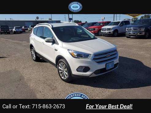 2018 Ford Escape Titanium suv White - cars & trucks - by dealer -... for sale in Thorp, WI