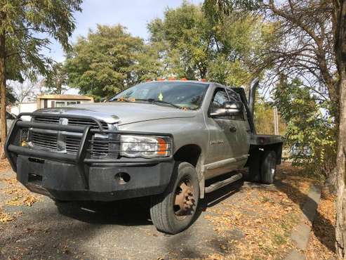 2005 Dodge Ram 3500 W/Stacks, Exhaust Brake, Flatbed for sale in Moscow, ID