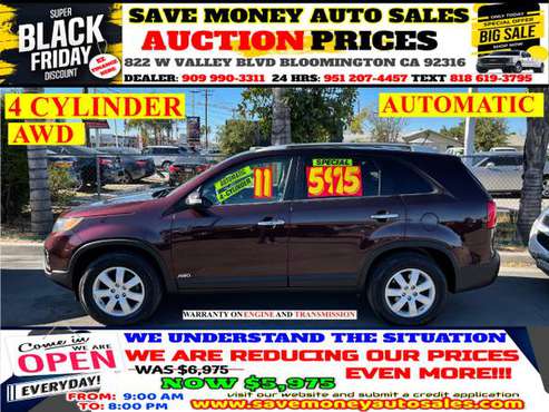 2011 KIA SORENTO AWD>4 CYLDS> AUTOMATIC>CALL 24HR - cars & trucks -... for sale in BLOOMINGTON, CA