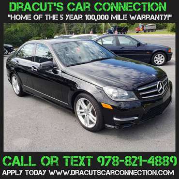 14 Mercedes Benz C300 4Matic BLACK on BLACK 5YR/100K WARRANTY INCLUDED for sale in Methuen, NH