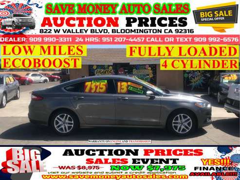 2013 FORD FUSION SE>LOW MILES>4CYLDS>CALL 24HR for sale in BLOOMINGTON, CA