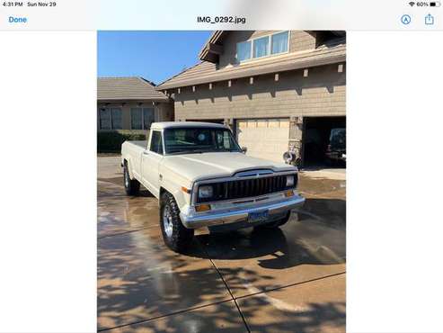 1986 Jeep J-10 Pickup 4X4 - cars & trucks - by owner - vehicle... for sale in gold country, CA