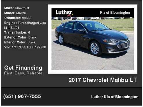2017 Chevrolet Chevy Malibu LT - - by dealer - vehicle for sale in Bloomington, MN