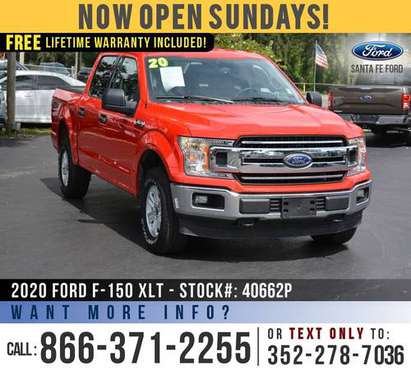 2020 FORD F150 XLT 4WD Touchscreen, Bluetooth, Camera - cars for sale in Alachua, FL