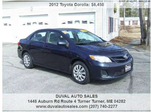 2012 Toyota Corolla LE 4dr Sedan 4A 150192 Miles for sale in Turner, ME