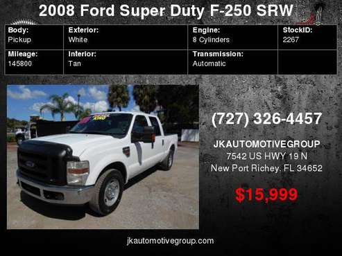 2008 Ford Super Duty F-250 XL Crew Cab Short Bed 6.4 Diesel for sale in New Port Richey , FL