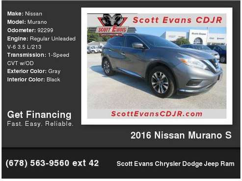 2016 Nissan Murano S for sale in Carrollton, GA
