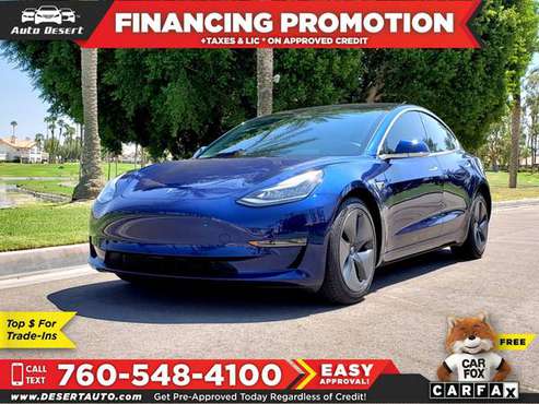 2018 Tesla Model 3 Mid Range Battery Only $591/mo! Easy Financing! -... for sale in Palm Desert , CA