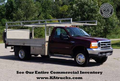 2000 Ford F550 4x4 - 12ft Flatbed w/ Liftgate - 4WD 7.3L V8 Power... for sale in Dassel, MN
