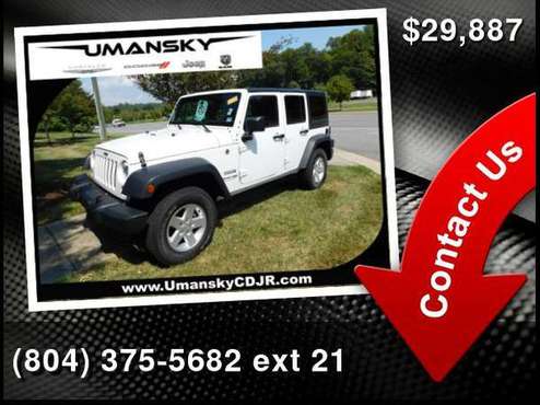 2018 Jeep Wrangler UnlimitedCa Sport ** Call Our Used Car Department... for sale in Charlotesville, VA