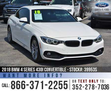 *** 2018 BMW 4 Series 430i *** Bluetooth - Leather Seats - SiriusXM for sale in Alachua, FL
