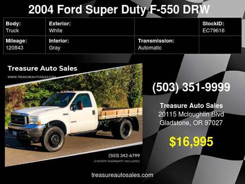 2004 Ford F-550 Super Duty 4X4 2dr Regular Cab 140.8 200.8 in. WB... for sale in Gladstone, WA