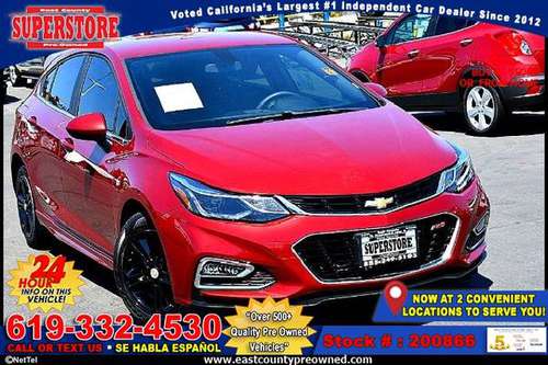 2018 CHEVROLET CRUZE LT SEDAN-EZ FINANCING-LOW DOWN! - cars & trucks... for sale in El Cajon, CA