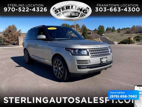 2016 Land Rover Range Rover 4WD 4dr Supercharged - CALL/TEXT TODAY! for sale in Sterling, CO