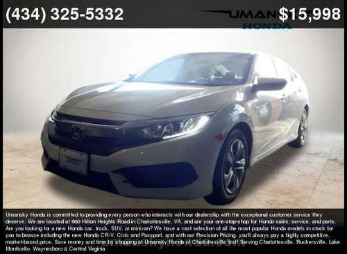 2017 Honda Civic LX *Black Friday Sale Starts Early! Call RAVEN -... for sale in Charlottesville, VA