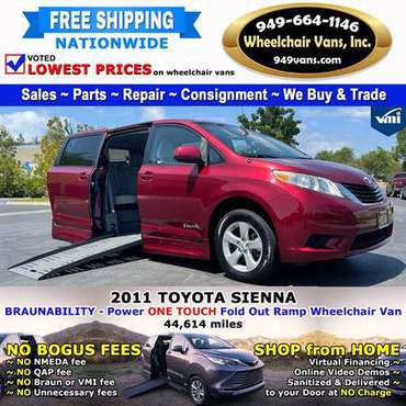 2011 Toyota Sienna LE Wheelchair Van BraunAbility - Power Fold Out for sale in LAGUNA HILLS, NV
