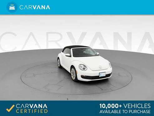 2014 VW Volkswagen Beetle 1.8T Convertible 2D Convertible WHITE - for sale in Indianapolis, IN